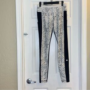 Lululemon Unbreakable Diamond Speed Tight II White/Black Running Size 6